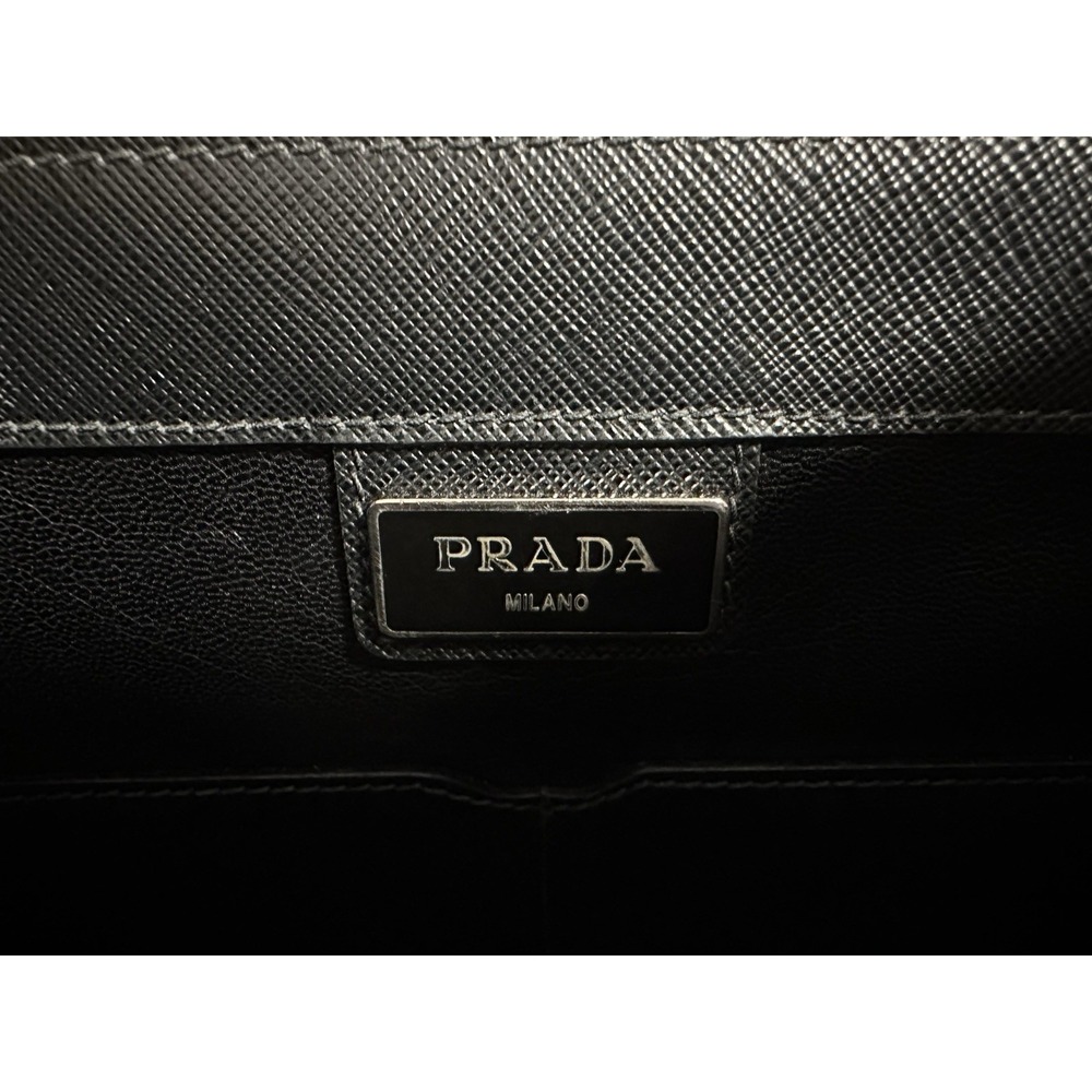 Prada, Black Leather‎ Briefcase/Document Bag - Picture 8 of 14